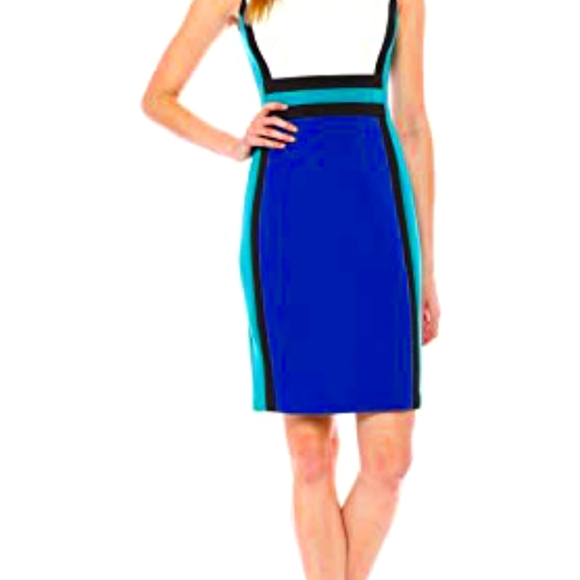 Calvin Klein color block dress - Picture 1 of 7